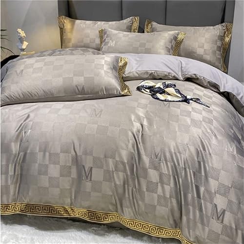 Miniatura 2 de Juego de sábanas de satén transpirable, juego de ropa de cama de lujo sedoso juego de funda de edredón de satén suave y sedoso, juego de edredón de