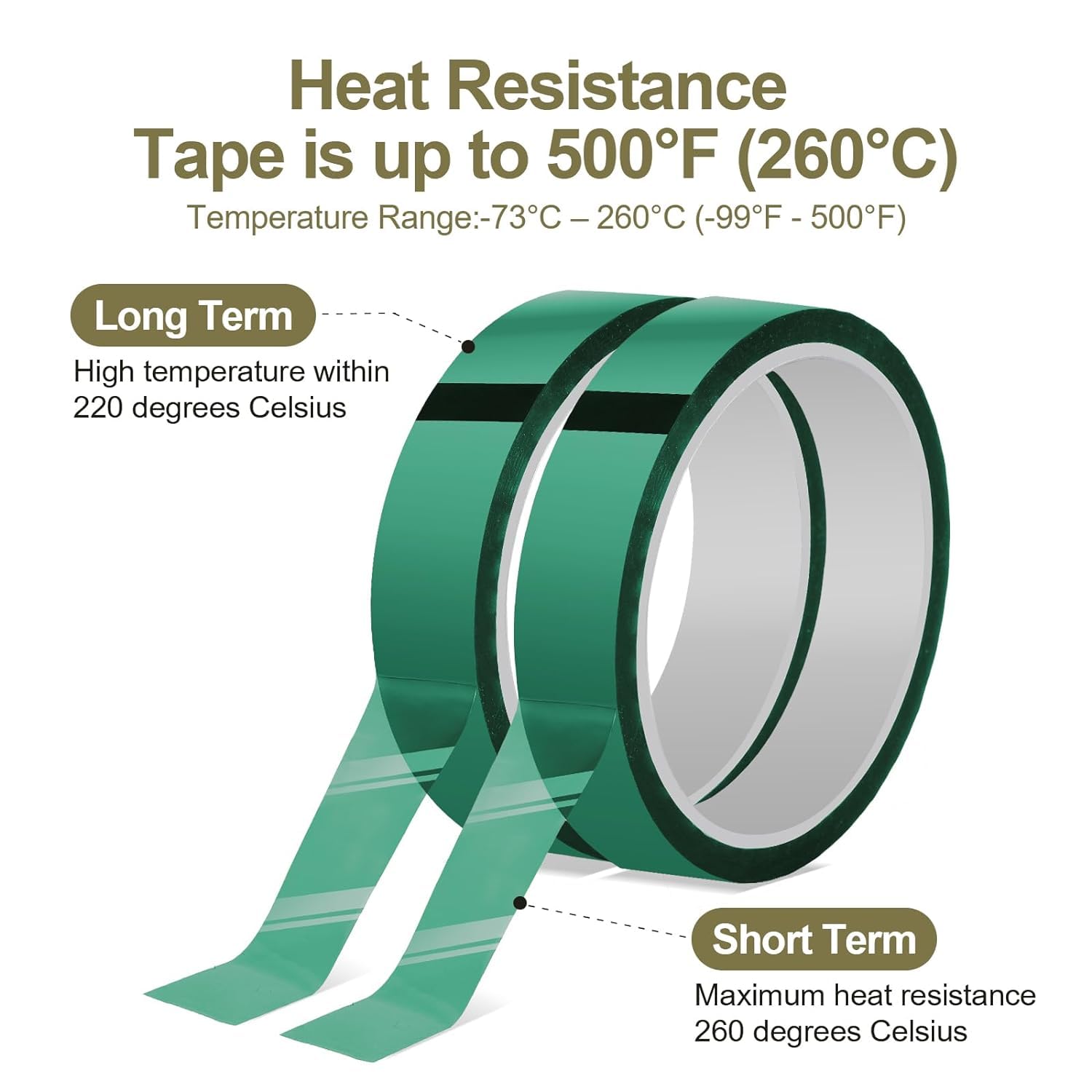 Cinta TéRmica para Prensa TéRmica, Cinta de Alta Temperatura de 20 mm X 33 M (108 Pies), Cinta Resistente Al, Cinta de Transferencia de para SublimacióN
