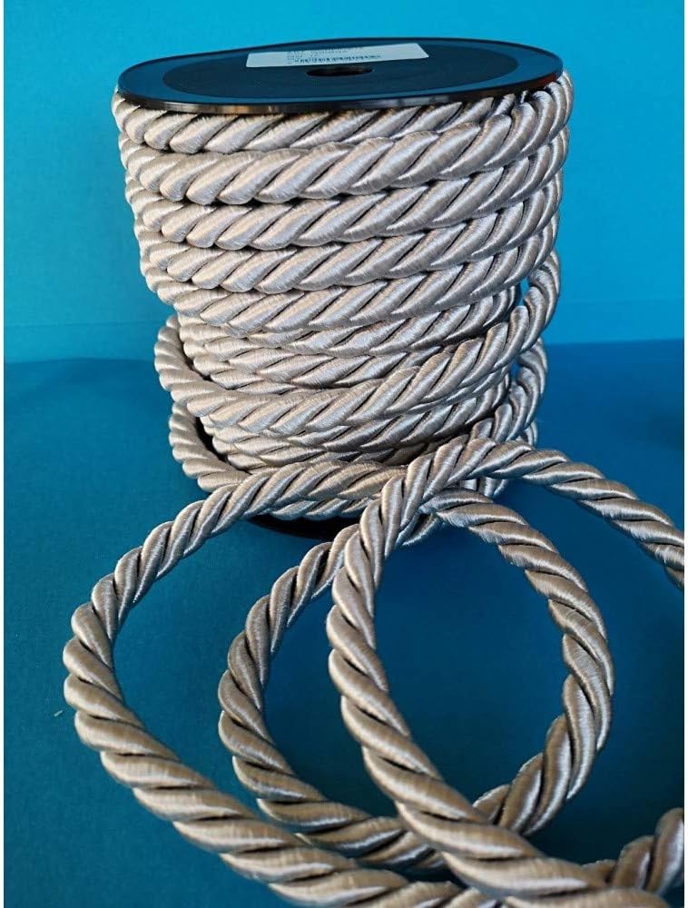 Braided Twisted Cord Rope Cordon Width Mm.10 Pack Mt.10, GRIGNA