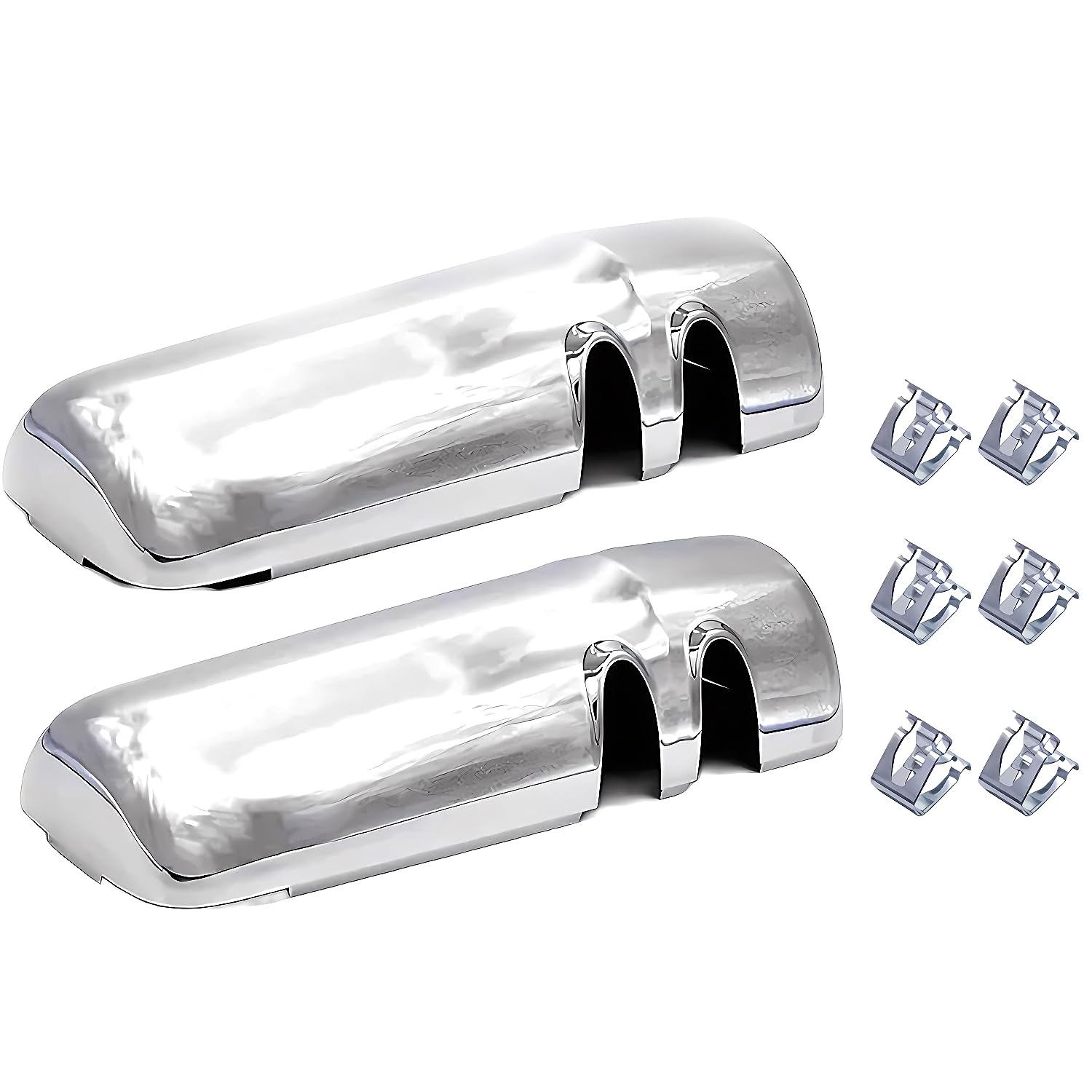 LEAVAN Chrome Mirror Covers For Kenworth Trucks – T660, T800, T370 & More – Easy-Install Pair - View #3