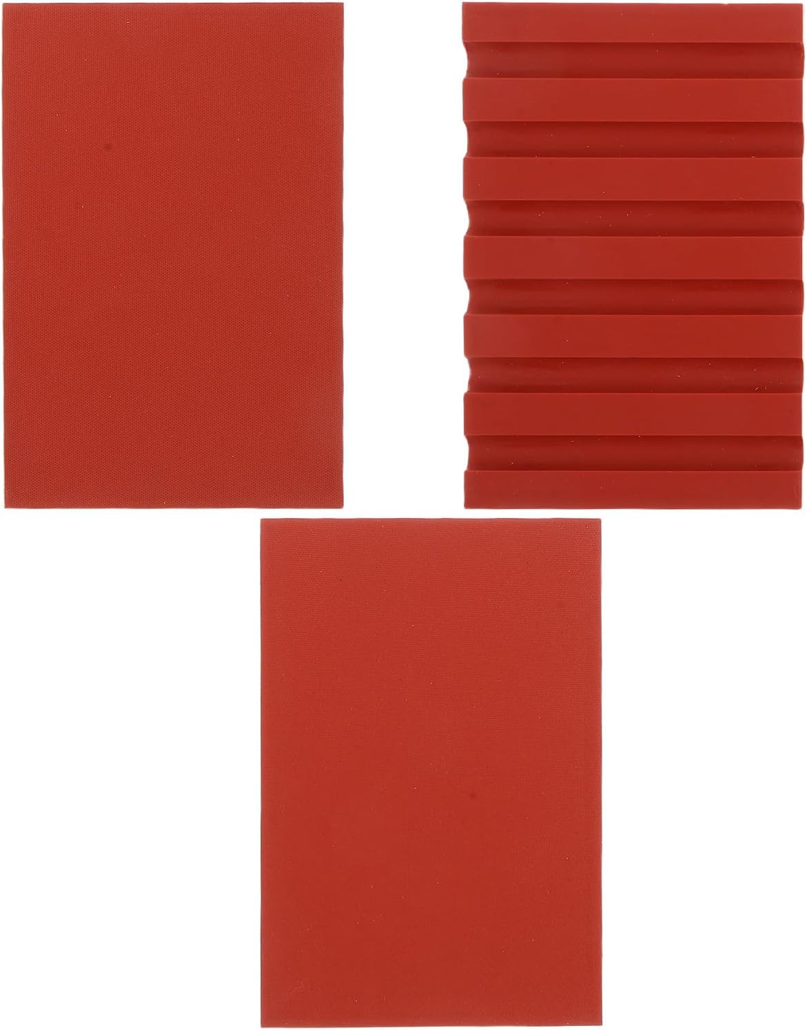 1 Set High Temp Resistant Pen Mat for Heat Press - 6 Slots Silicone Pen Sublimation Pad - 0.12/0.4'' Thickness Heat Transfer Mat for DIY Craft Station 6x4inch (Red)
