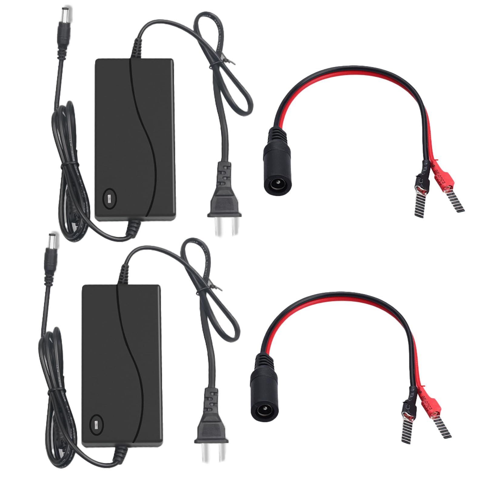 2 PCS Universal 2Amp Power Tool Battery Charger Compatible with Dewalt 20V, Milwaukee M18, Makita 18V Lithium-Ion Batteries - Multi-Brand Charger for