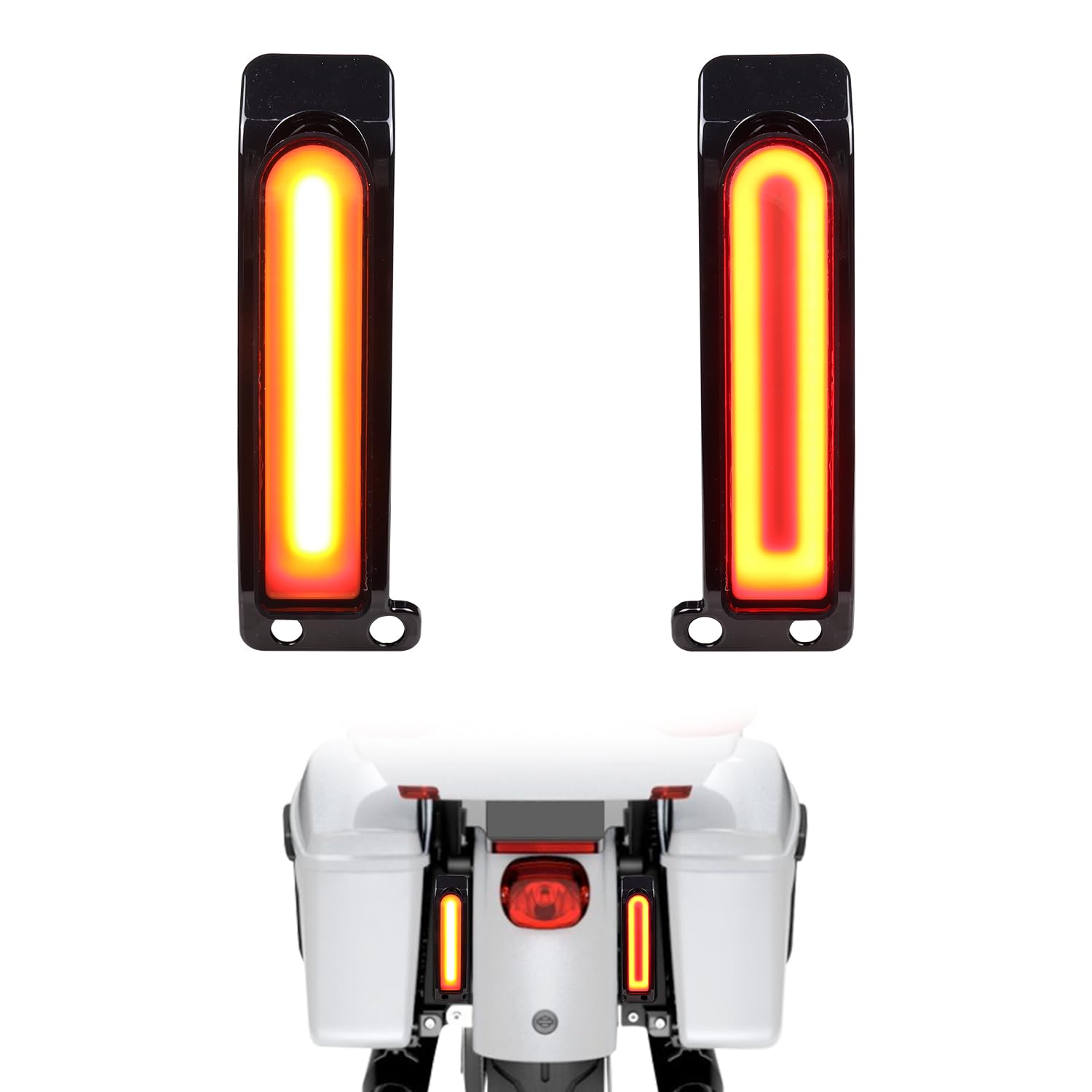 Photo 1 of LUKFMOSTOR Smoked Keystone Auxiliary Filler Panel Insert Turn Signal Lights Saddlebag Support LED Brake Tail Lights for Harley Touring FLHR Road King Ultra Limited FLHT FLHTC Electra Glide FLHRS