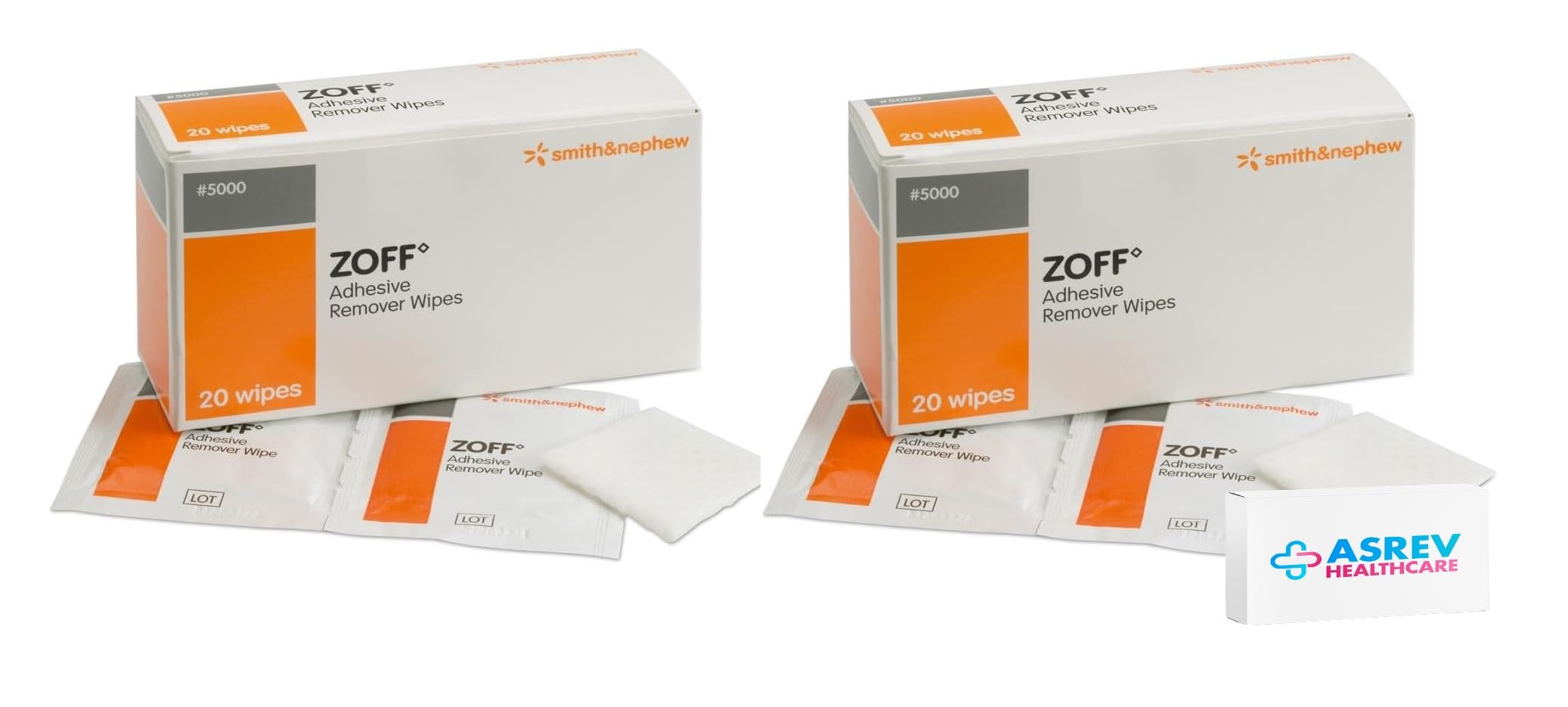 Zoff Adhesive Remover Wipes - Pack of 2-20 Wipes