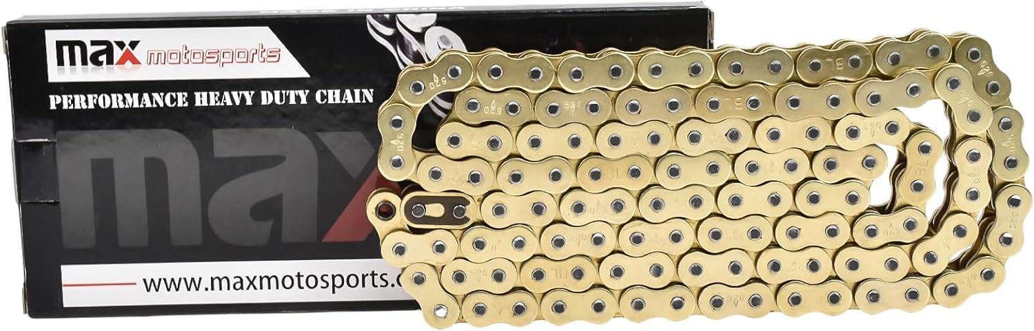 525 Pitch 140 Links 525x140 O-Ring Chain with Connecting Master Link Custom Extended Swingarm Motorcycles Bikes Gold