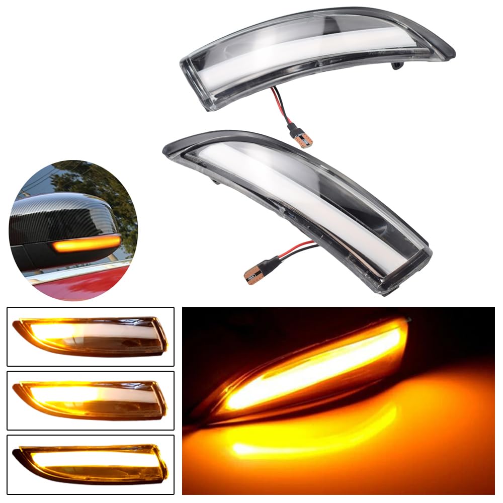 2 Piezas LED Luces Intermitentes Laterales Dinamicos Coche Luz para Ford Fiesta Mk7 2008-2017 Para Ford B-Max 2012-2017
