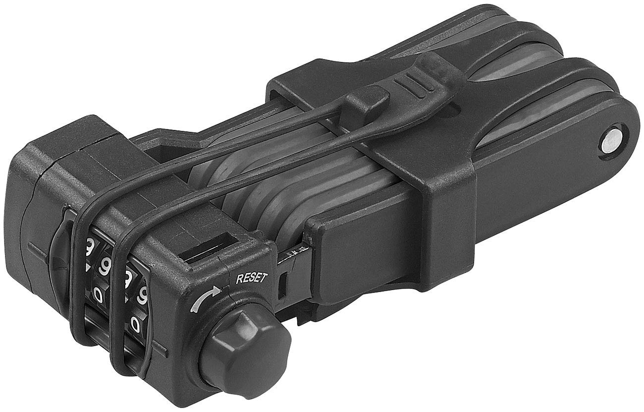 Semptec Urban Survival Technology lucchetto per bicicletta e moto: Lucchetto pieghevole, Codice numerico a 4 cifre, supporto (per bici a 4 cifre, combinazione numerica bicicletta)