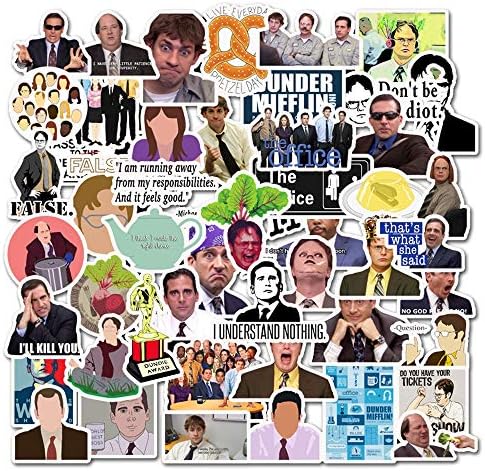 Vsco Stickers for Hydro Flask 50 Pack The Office Laptop Stickers Water Bottle Hydroflasks Stickers for Teen Girls Adults Computer Cute Funny Aesthetic