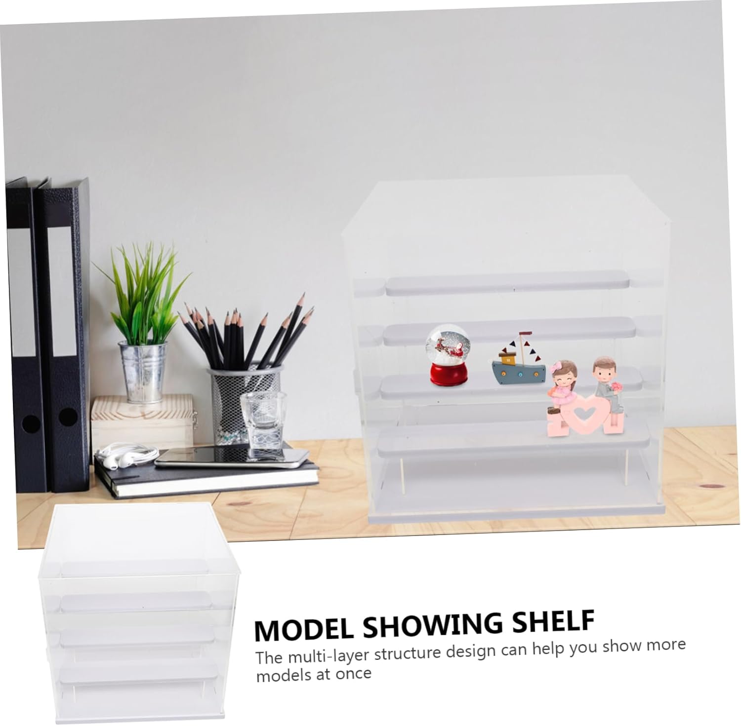 Ciieeo High-Definition Multi-Layered Ornaments Holder for Dolls Figures and Toys Acrylic Display Case for Collectibles and DIY Models Easy Assembly and Safe Storage