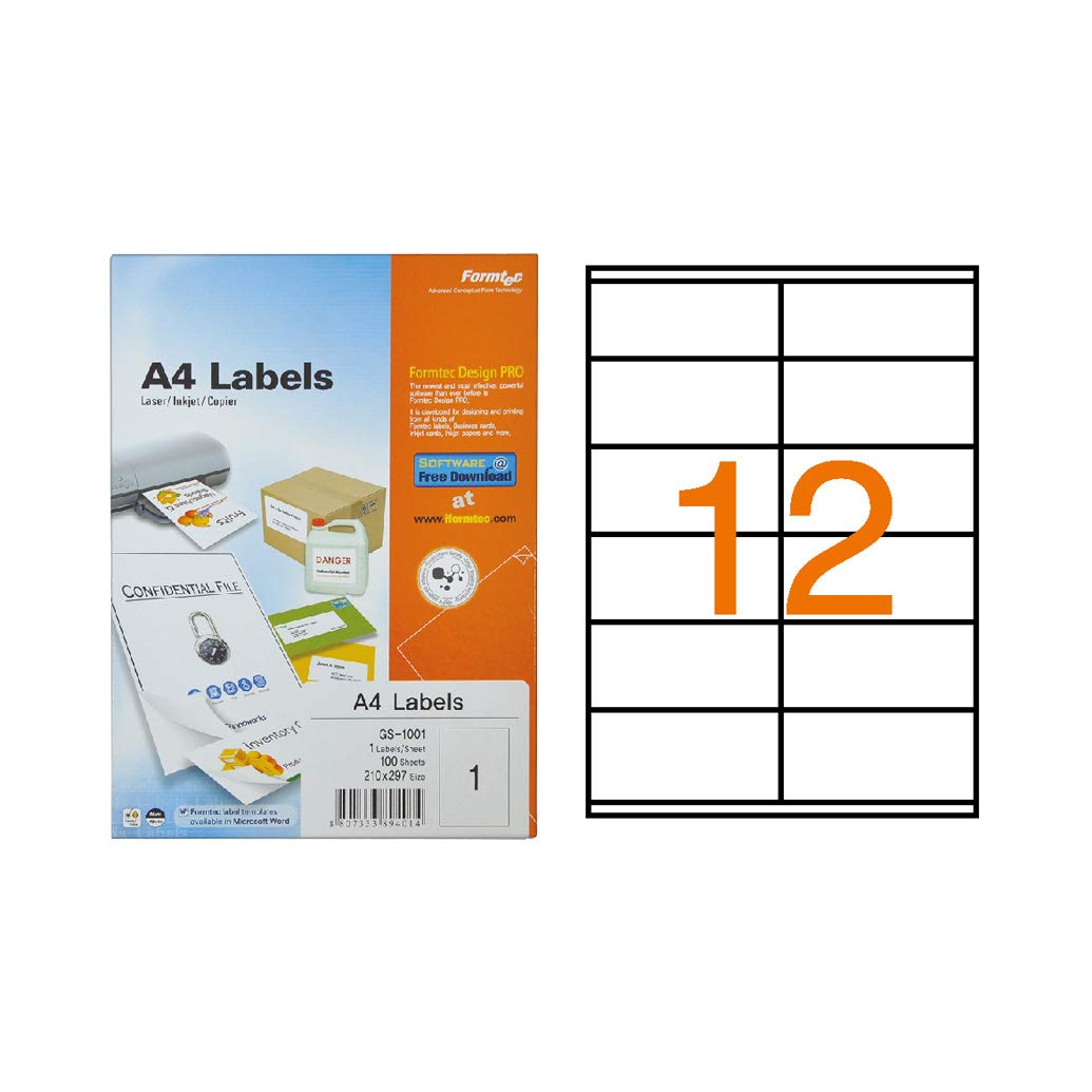 FormtecLabel 1200/105x48mm Bx=100sht