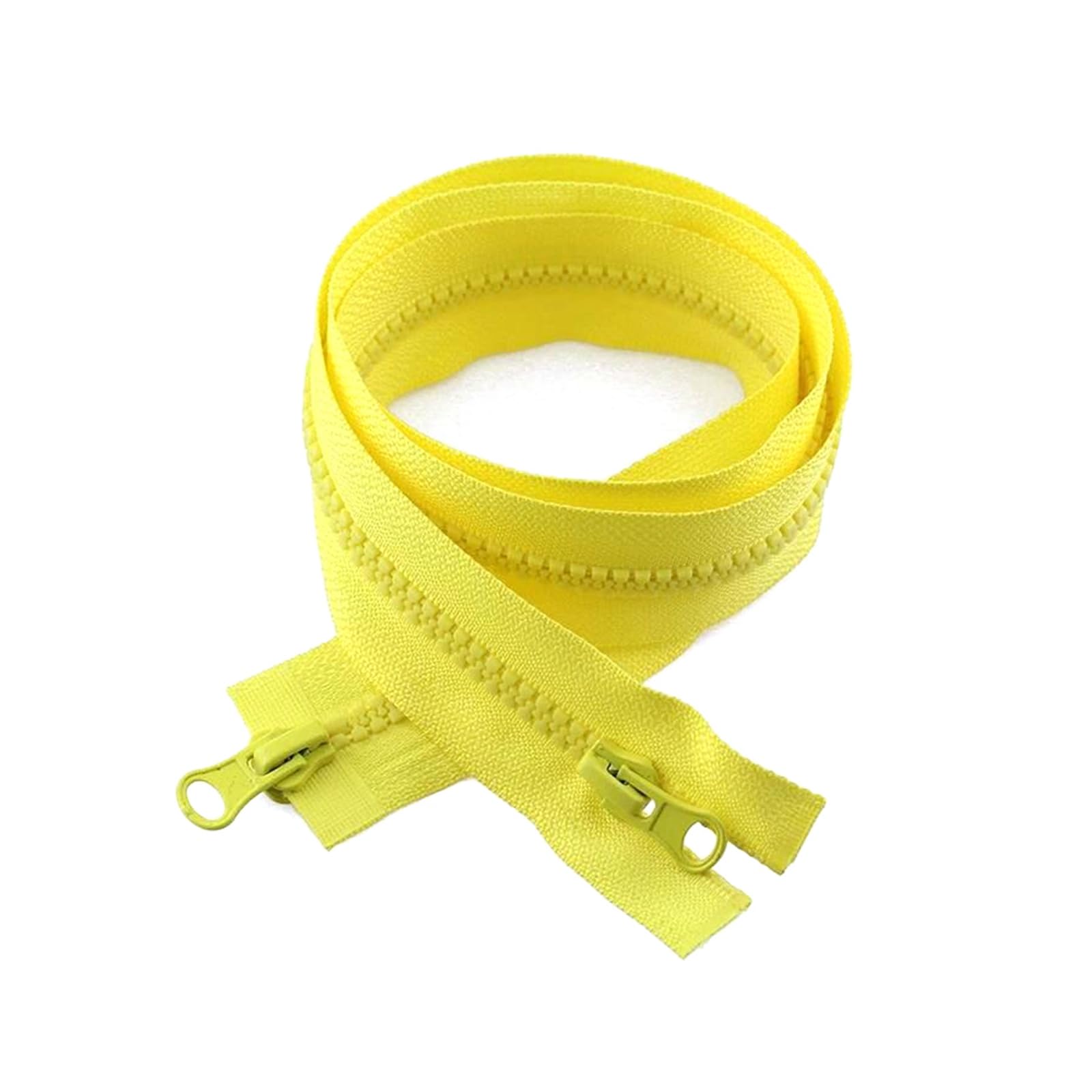 2 szt. 5# Podwójny suwak z żywicy z zamkiem błyskawicznym z otwartym końcem, ubrania, kurtki, akcesoria do szycia(Gray,100cm)