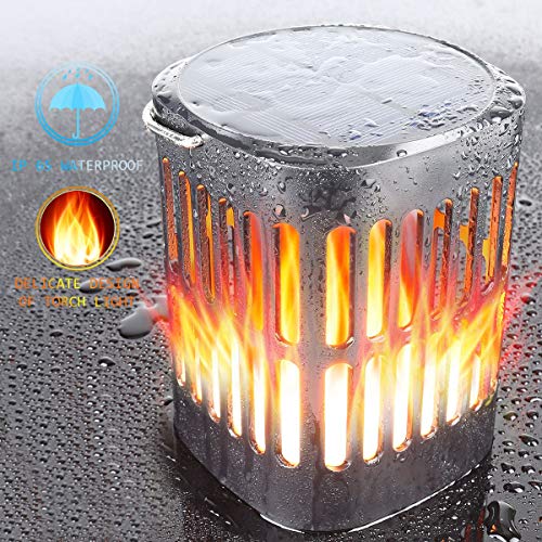 Solar Lanterns Outdoor Hanging, Ollivage Dancing Flame Outdoor Torch Lights Solar Powered Umbrella Night Lights Dusk to Dawn Auto On/Off Landscape Lighting for Garden Camping Party Christmas, 4 Pack