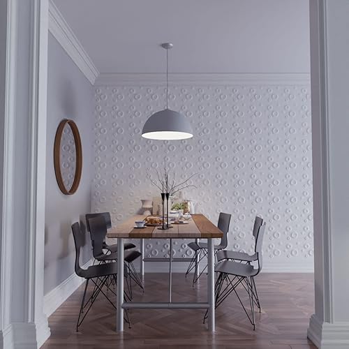 Miniatura 11 de Ekena Millwork WP12X12COWH-CASE-10 11 7/8 pulgadas de ancho x 11 7/8 pulgadas de alto, Cole EnduraWall Decorativo 3D Cubiertas de panel de pared