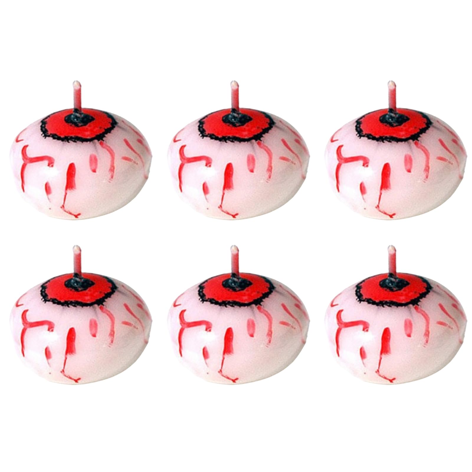 EINCORN (6Pieces) Eyeballs Floating Candle for Theme Event Paraffins Indoor and Outdoor Use
