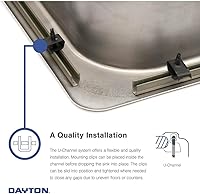 Vista 9 de Dayton D233221 Equal - Fregadero de acero inoxidable con doble tazón, 33 x 22 x 6.5 pulgadas