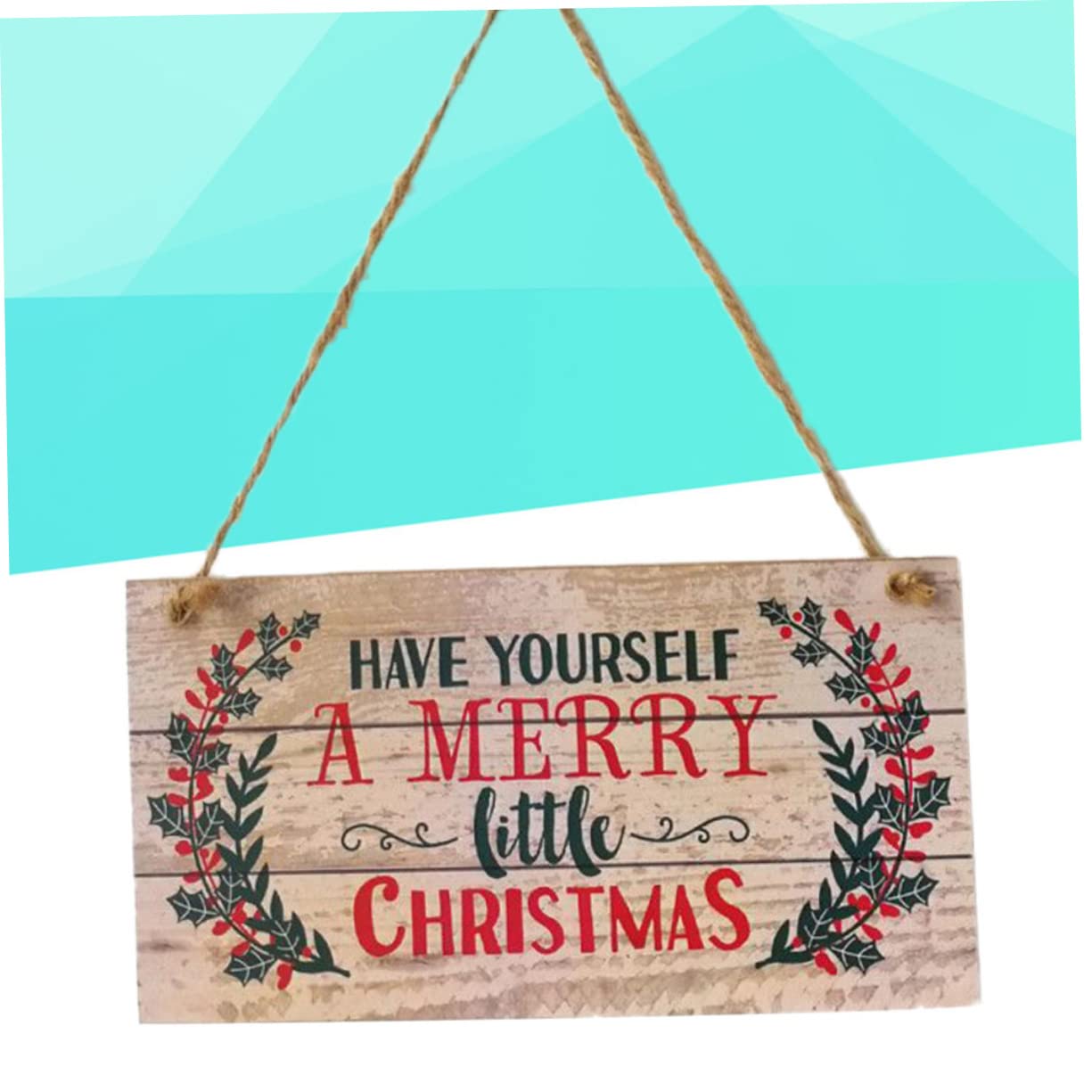 Adorno Colgante Navideño De Madera 20x10x0,5 Cm Decoración Navideña Para Puertas Rústico Para Hogar Fiestas Decoración Para Colgar