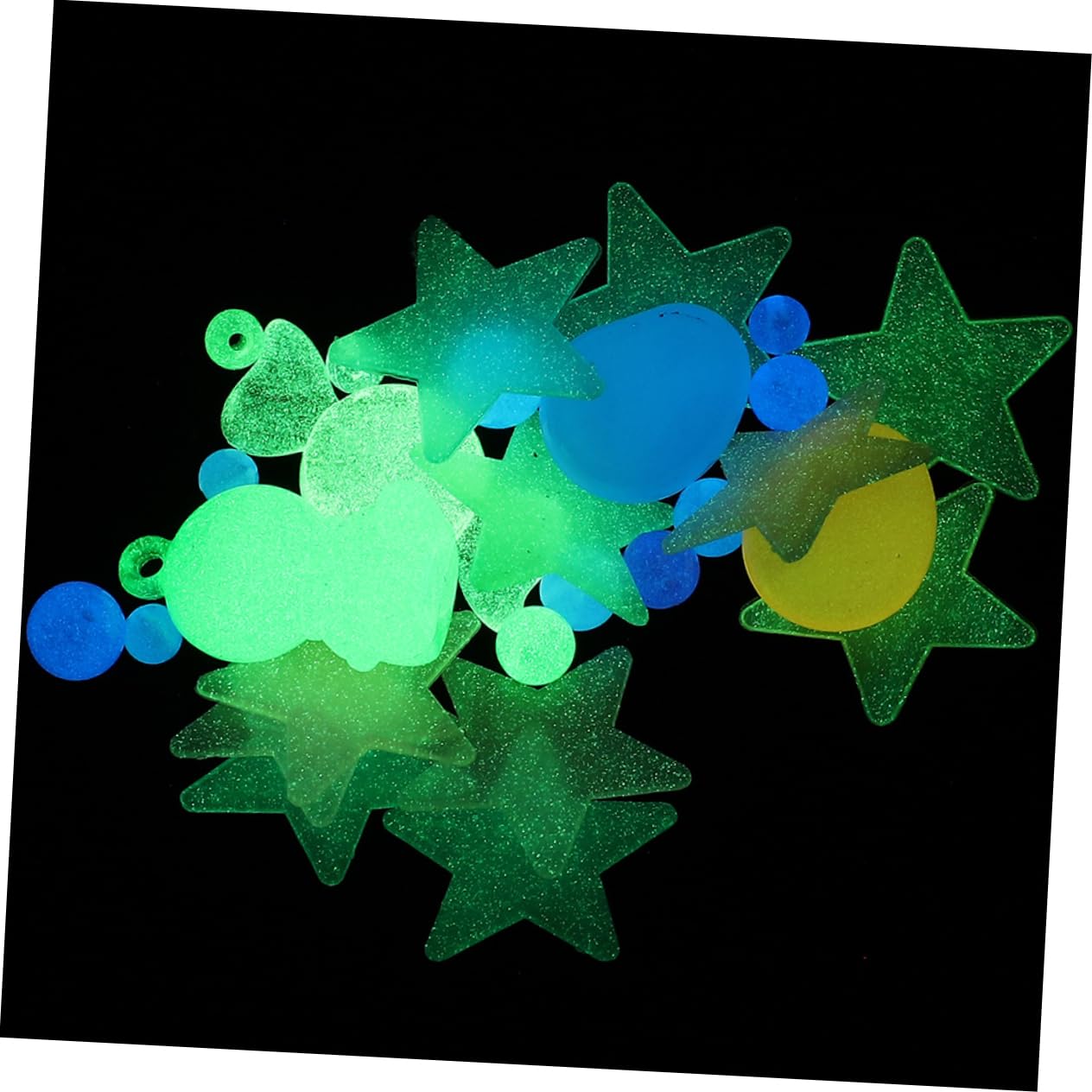 Uonlytech 50Pcs Glowing Aquarium Stones Decorative Pebbles for Fish Tanks Glow The Dark Rocks for Aquatic Landscapes and Craft Projects Safe for Aquatic Pets