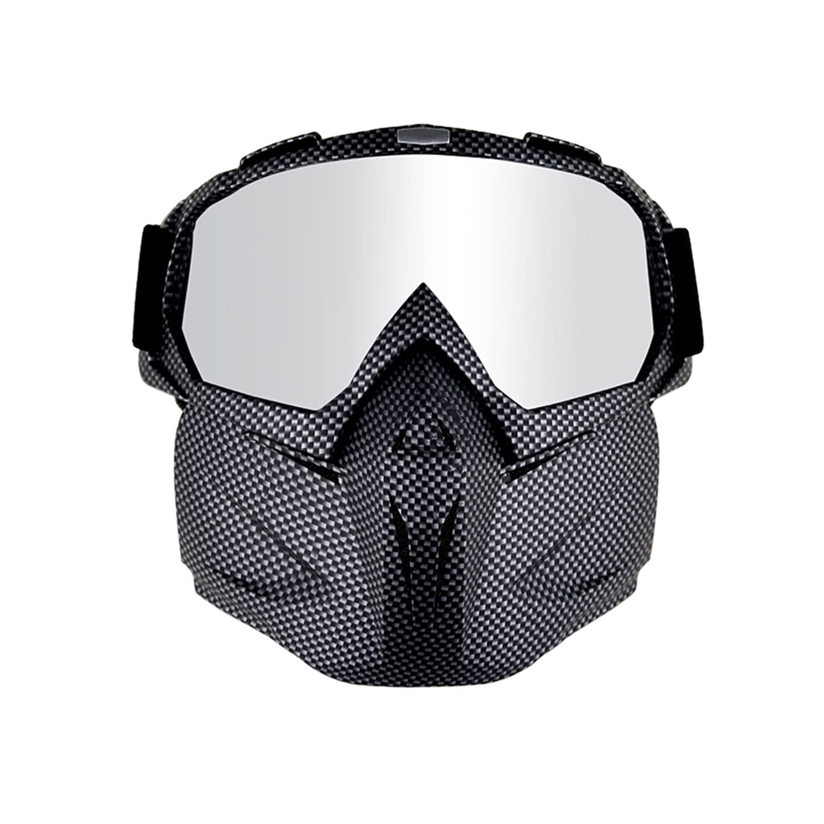 MRKU Occhiali da Sci Unisex per Equitazione, Occhiali da Sci Sportivi, Maschera Protettiva per Sci e Snowboard, con Occhiali Staccabili, Adatti per Ragazzi e Ragazze.