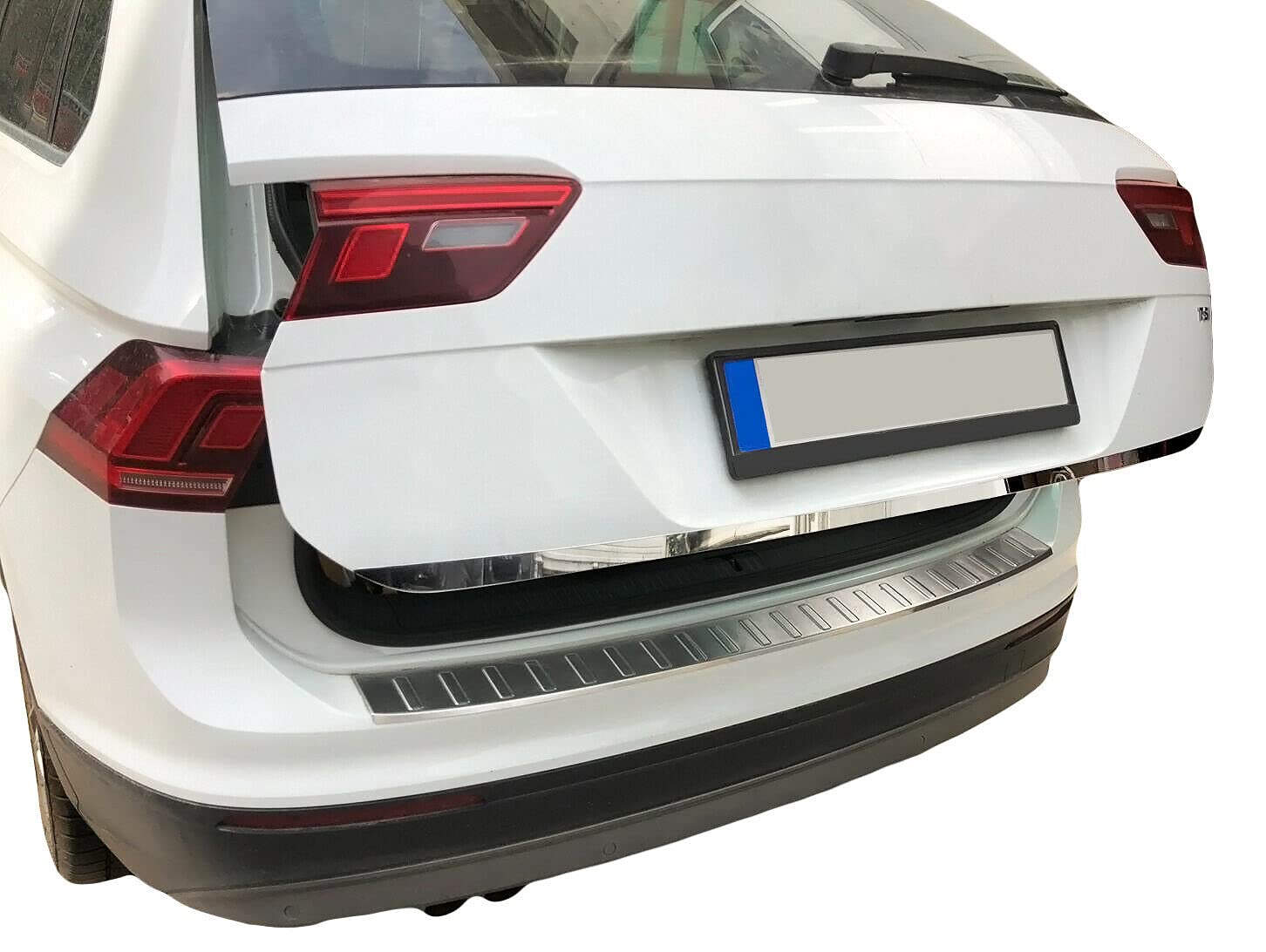 Embellizador De Maletero Para VW Tiguan II Y Allspace | Acero Inoxidable Cromado, Adhesivo