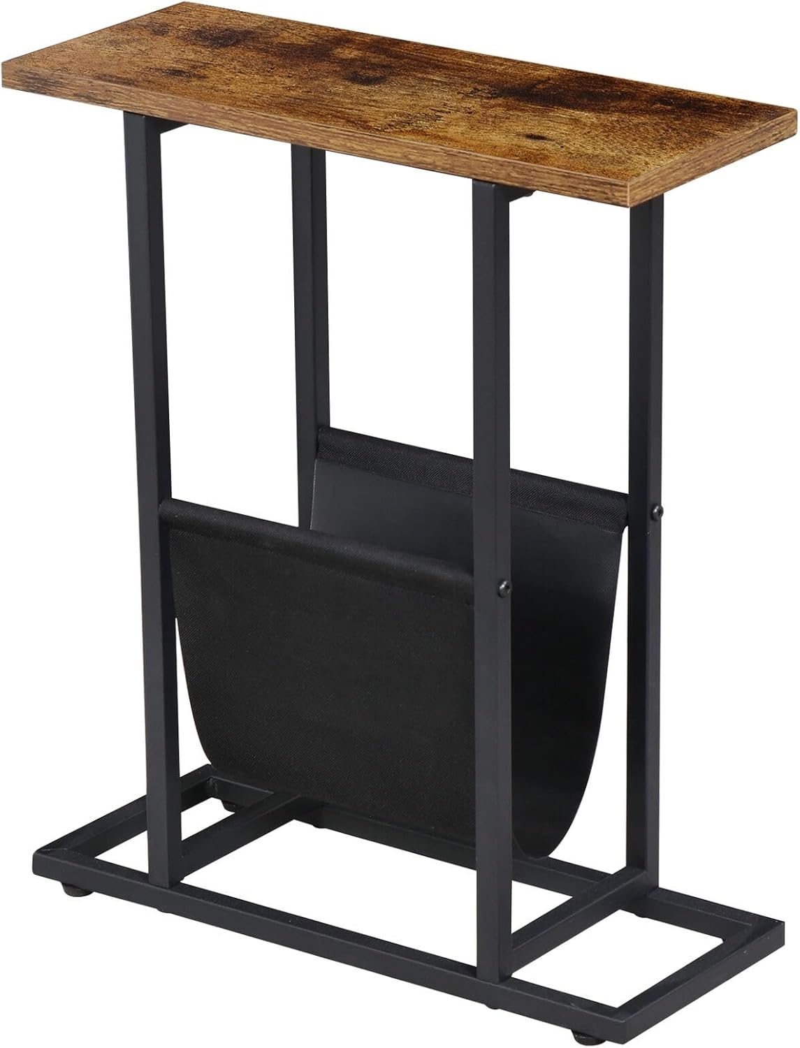 Generic VcJta Narrow End Table for Small Space Rustic Brown