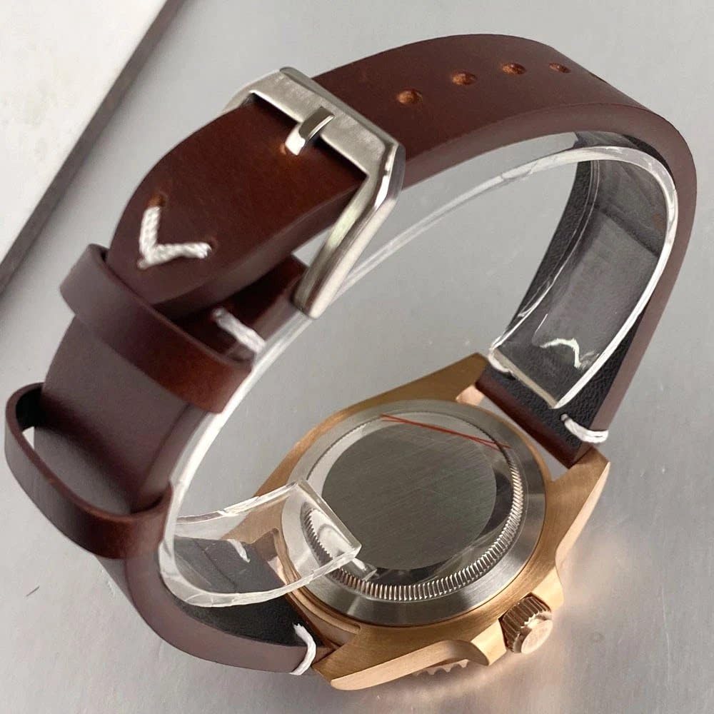 Relojes automáticos clásicos de bronce sólido para hombre