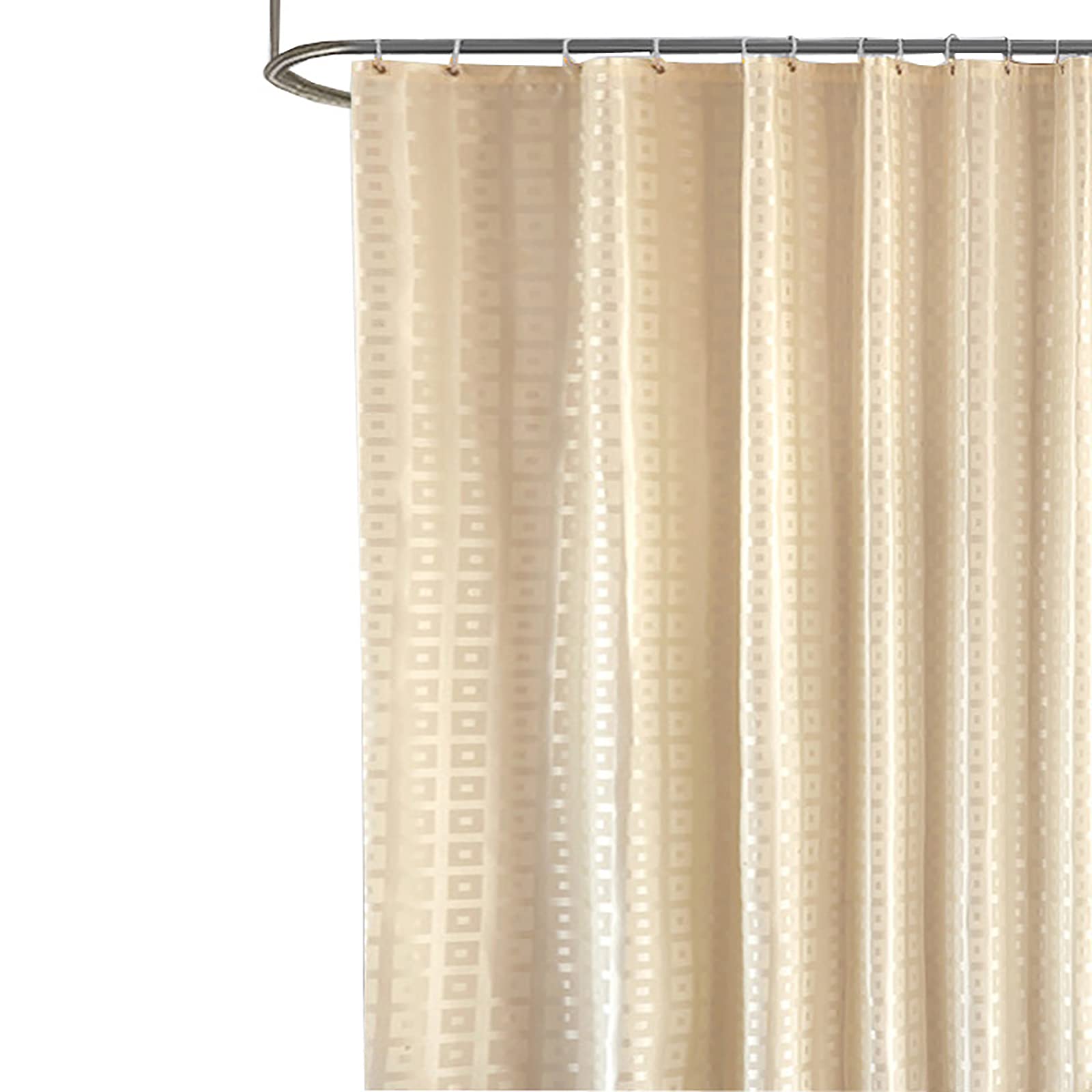 Rideau de douche avec crochets pour une salle de bain moderne