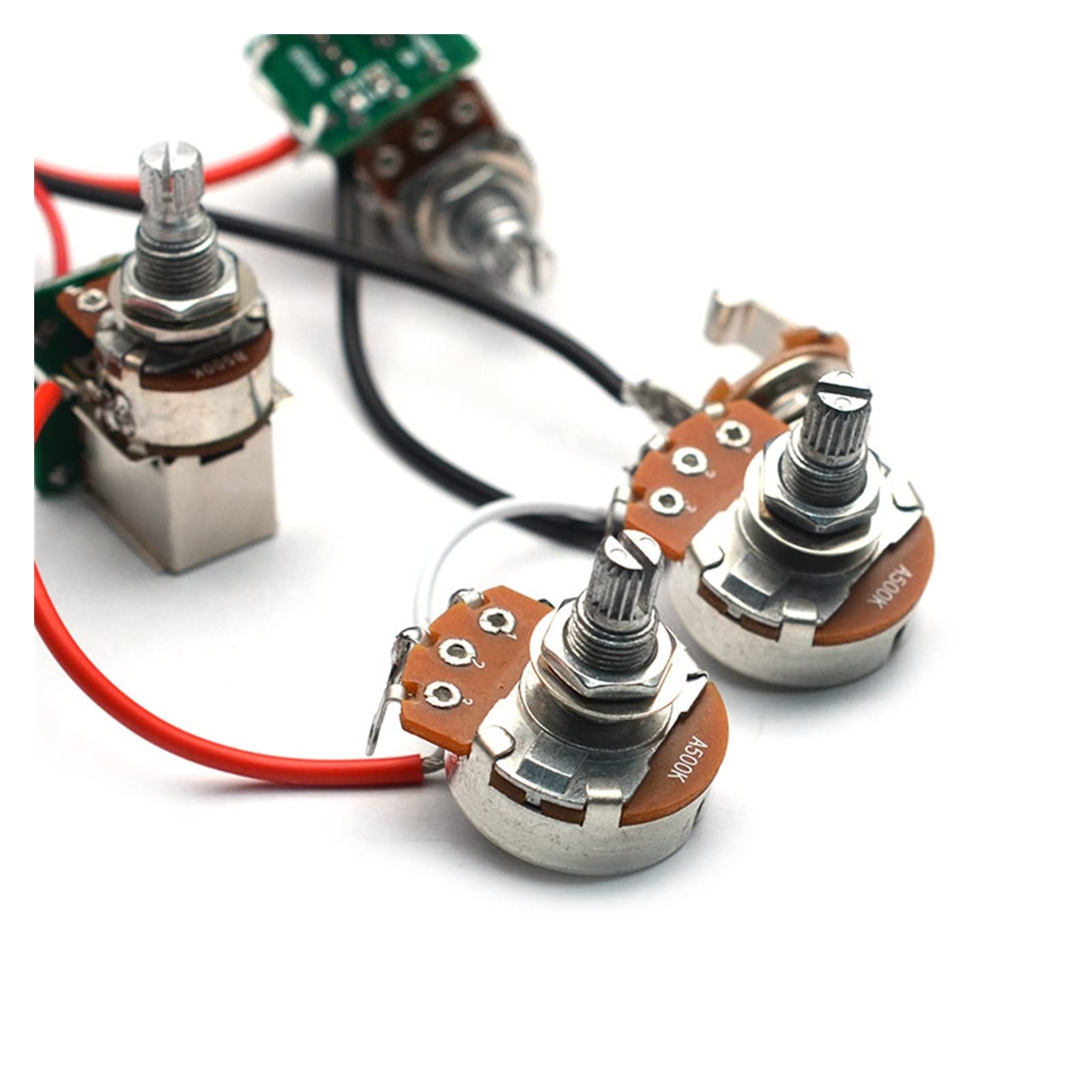 Wiązka przewodów do gitary elektrycznej Gitara Elektryczna Kable W Wiązce Montaż Płyta Przyłączeniowa 2T2V Potencjometr 500K Przełącz Bezpośrednią Wtyczkę