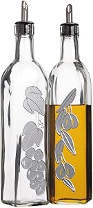 KitchenCraft Set Bottiglie Olio E Aceto In Ceramica 500ml - Stile Mediterraneo Con Tappo In Sughero - Foto 4