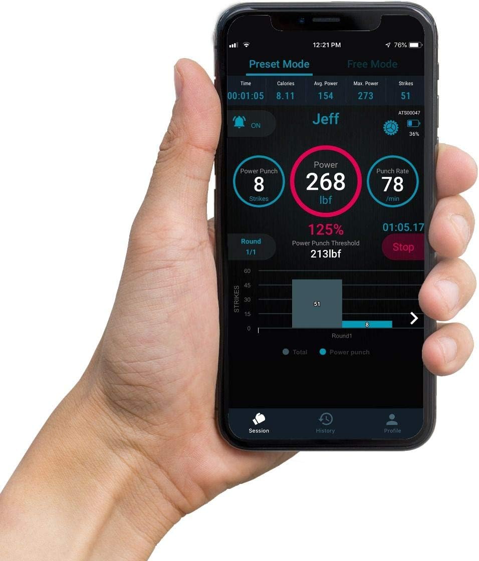 Aqua Training Bag Sensor Kit – Monitor and Maximize Your Training Progress via Smartphone app – Use Punch Force, Hardest Punch, Punch Calorie Measurement and Punch Frequency Indicators – 2020136457