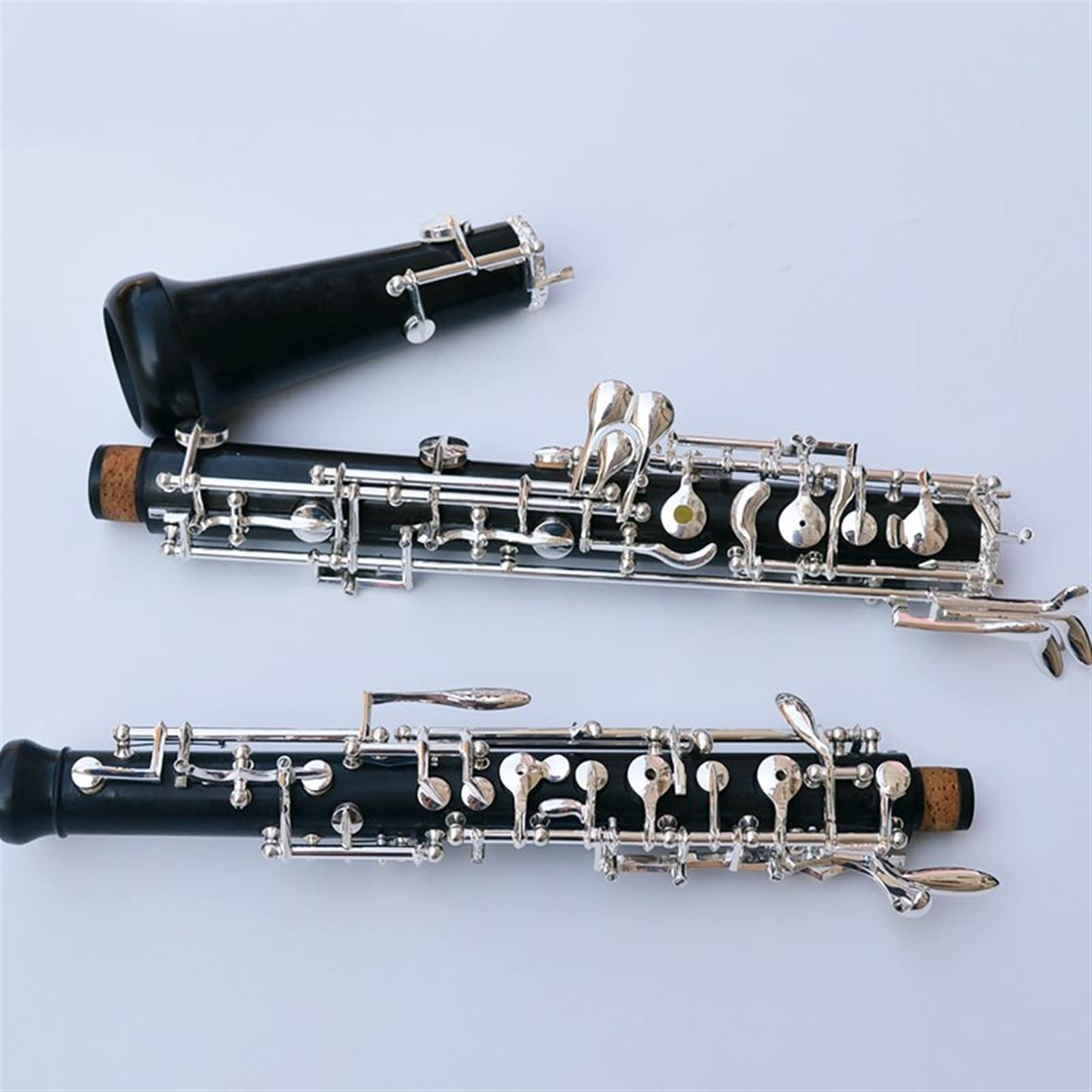 ZUZU Profesional C Key Oboe De Ébano Semiautomático Totalmente Totalmente Automático De Oboe Estilo Cupronickel Plateado Plata Piezas de Oboe (Color : Fully Automatic)