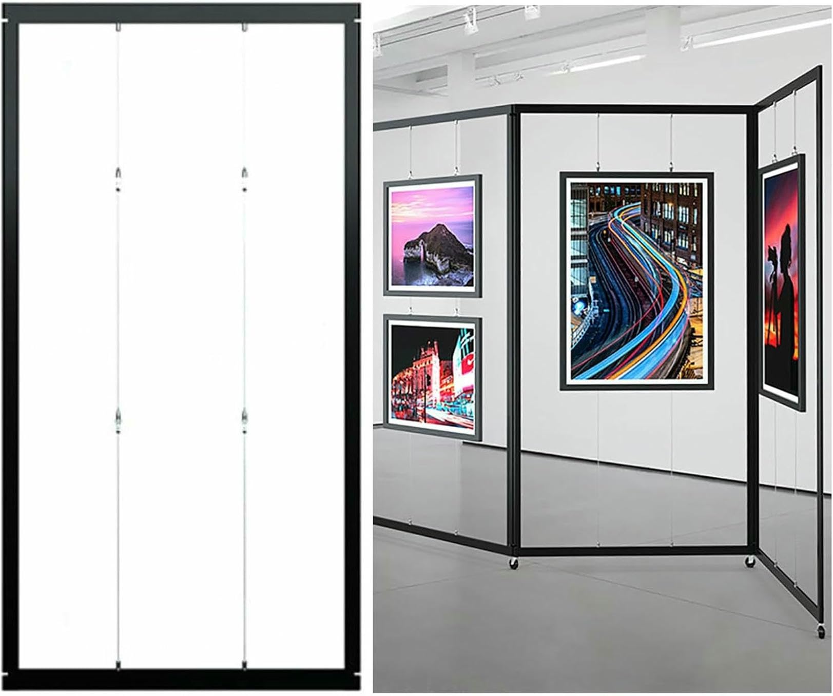 Rack d'affichage peinture mobile et étagère publicitaire pliante