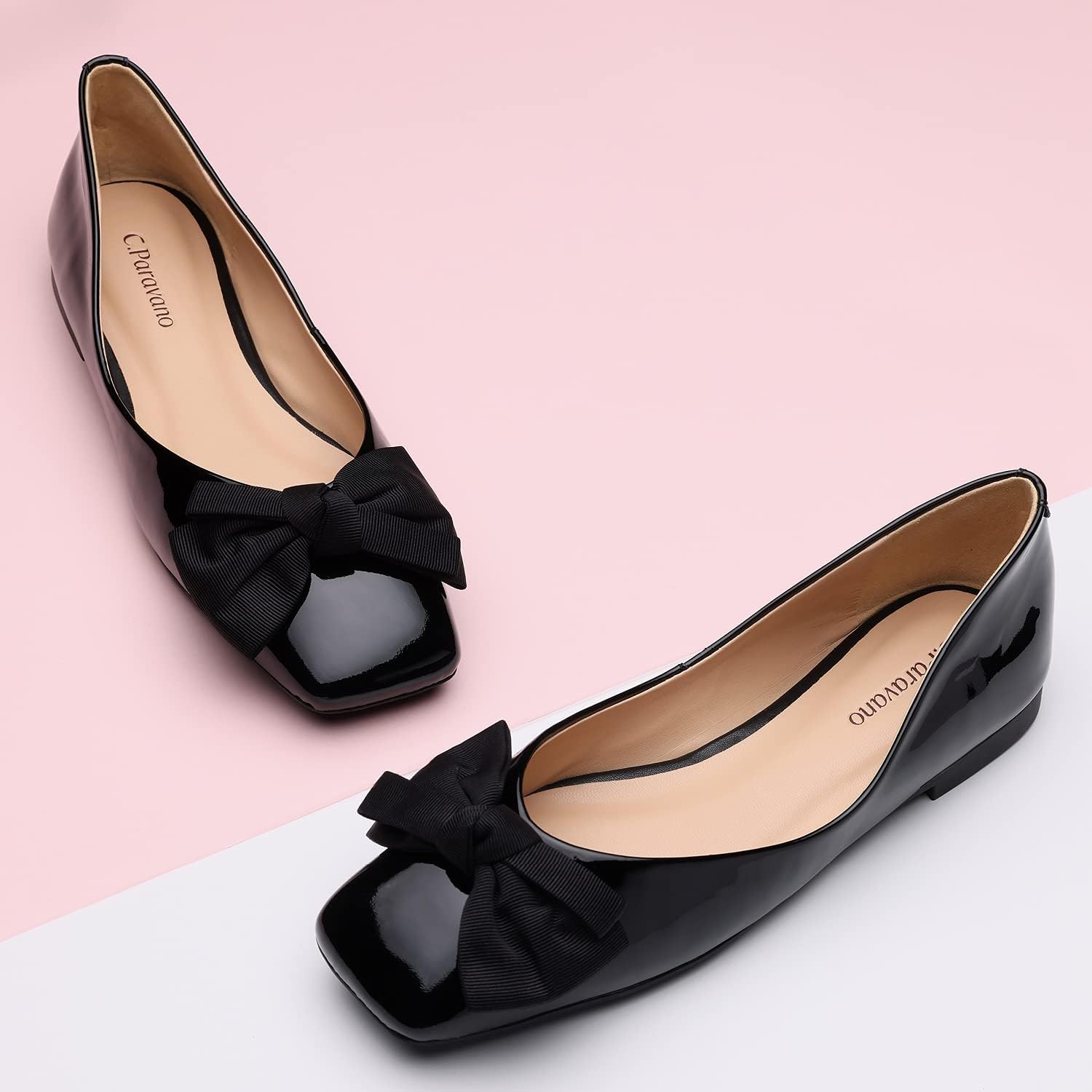 C.Paravano Flats for Women | Square Toe Shoes | Ballet Flats | Dressy Women Shoes - Image 4