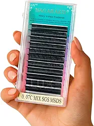 Cílios YY Volume Brasileiro Mix 8 a 14MM Curvatura D Cor Preta