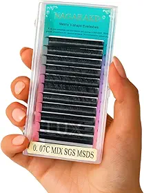 Cílios YY Volume Brasileiro Mix 8 a 14MM Curvatura D Cor Preta