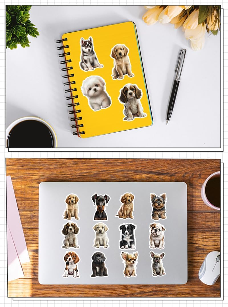 100 Pieces Cute Dog Stickers Puppy Decals Vinyl Waterproof Stickers Decals for Kids Teen Laptops Water Bottle Notebook Luggage Skateboard Phone - Image 4