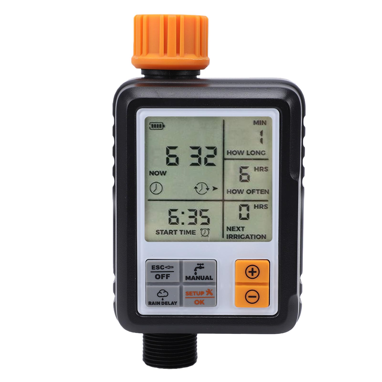 Yosoo Health Gear Temporizador de Riego Inteligente, de Riego Automático ABS con Protección IP55, Pantalla Grande, Rango de Funcionamiento de 33,8 a 104 °F para Césped, Jardín, Balcón