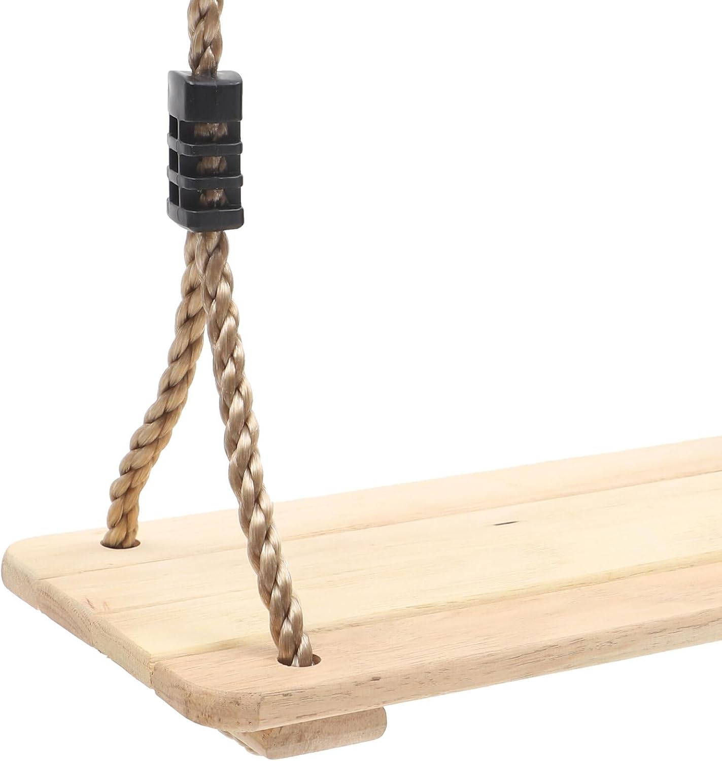 Uonlytech Outdoor Wooden Swing for Pine Hanging Playground Seat Backyard Swing for Boys and Enhances Coordination and Outdoor Fun