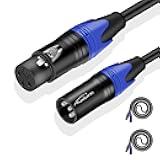 AuxLink XLR Microphone Cable, XLR Cables 15ft 2 Pack, XLR Male to Female Microphone Cable 3 Pin Suitable for Speaker Systems, Radio Station, Stage Lighting and More