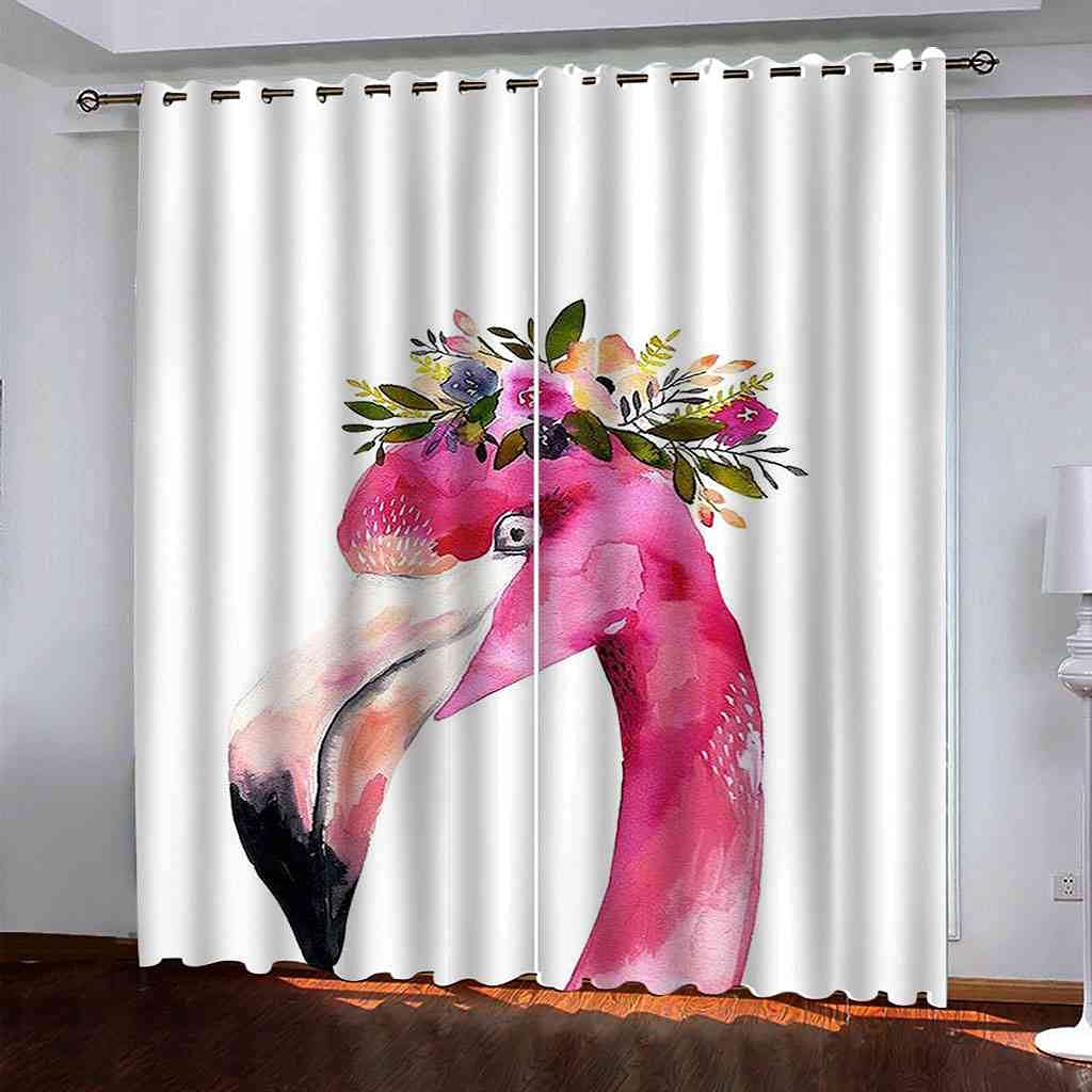 Rideau chambre occultant de haute qualité avec imprimé artistique aquarelle 3D