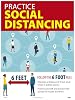 NMC PST147 Practice Social Distancing Poster, 24 X 18, Heavy-Duty Poster Paper