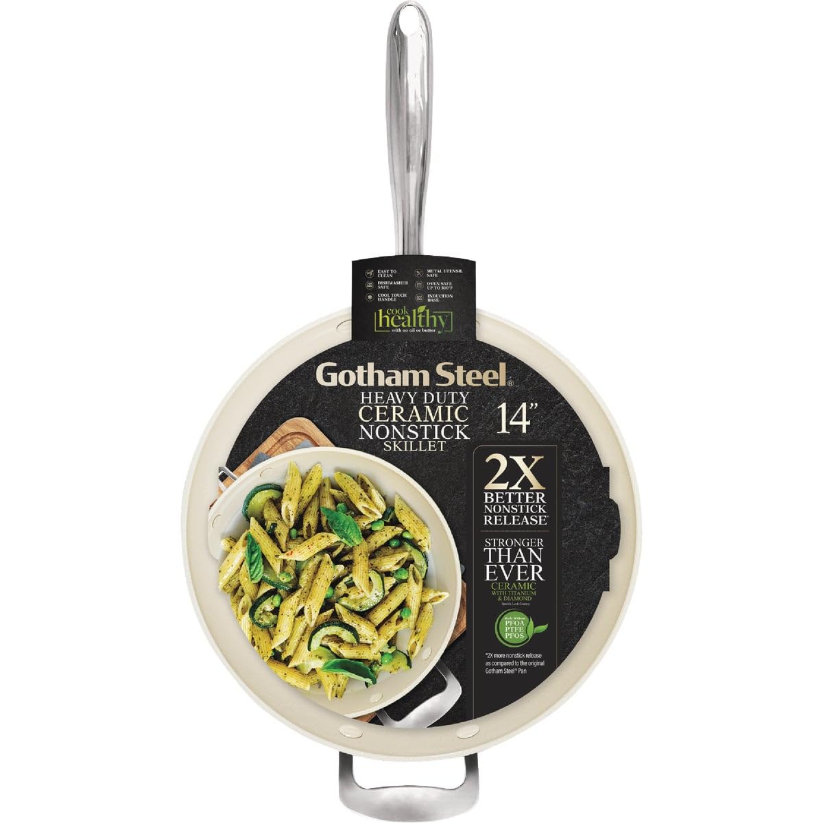 Amazon.com: GOTHAM STEEL 14 Inch Non Stick Frying Pans Nonstick Frying ...
