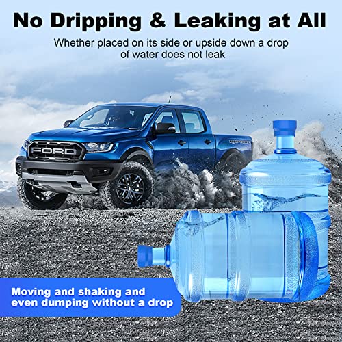 Mylolf [3Pcs] 3 & 5 Gallon Water Jug Cap, Reusable Food Grade Silicone Replacement Cap For 55Mm Standard/Screw/Crown Tops Water Bottle And Water Dispensers, Non-Spill & Leak Free - 3Pcs #TOP3