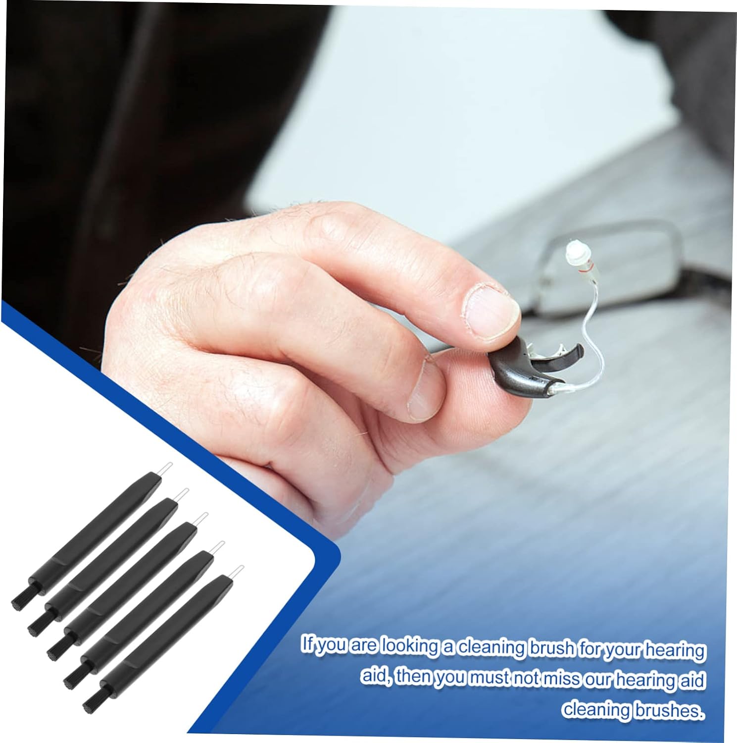 Hearing Aid Cleaning Kit 5pcs Practical U-Shaped Brush Set Nylon Bristles for Hearing Amplifiers Essential Cleaning Tools for Efficient