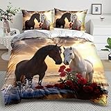 Ensemble de Housses de Couette: Housse de couette composition en tissu 110g/m² microfibre. plus épaisse que la microfibre standard, ce qui les rend agréables au toucher, plus résistants et très faciles à nettoyer.contribue à améliorer le confort de votre sommeil