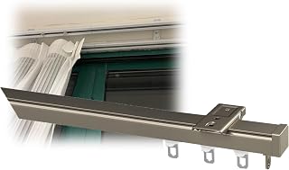 Aluminium Alloy Ceiling Track for Curtains, Curtain Track, Sliding Track System Set, Partition for Bay Window, Curtain Rods, Hospital Ceiling Track for Curtains, with Rol(Champagne-3m/9.8ft)
