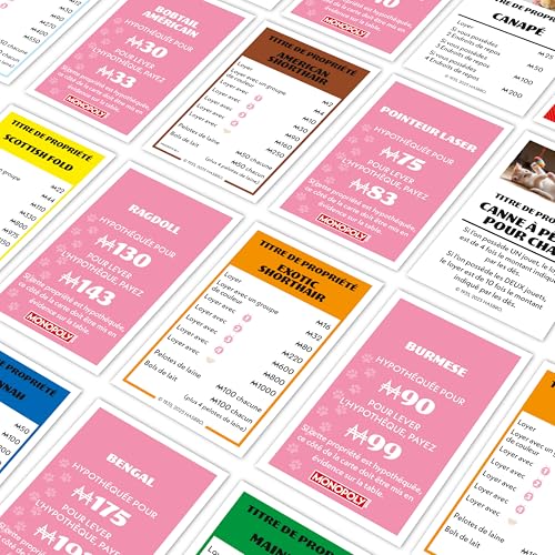 Winning Moves Monopoly Chatons Jeu de société, Version française, pour Les Amateurs d'animaux et de Jeux de stratégie