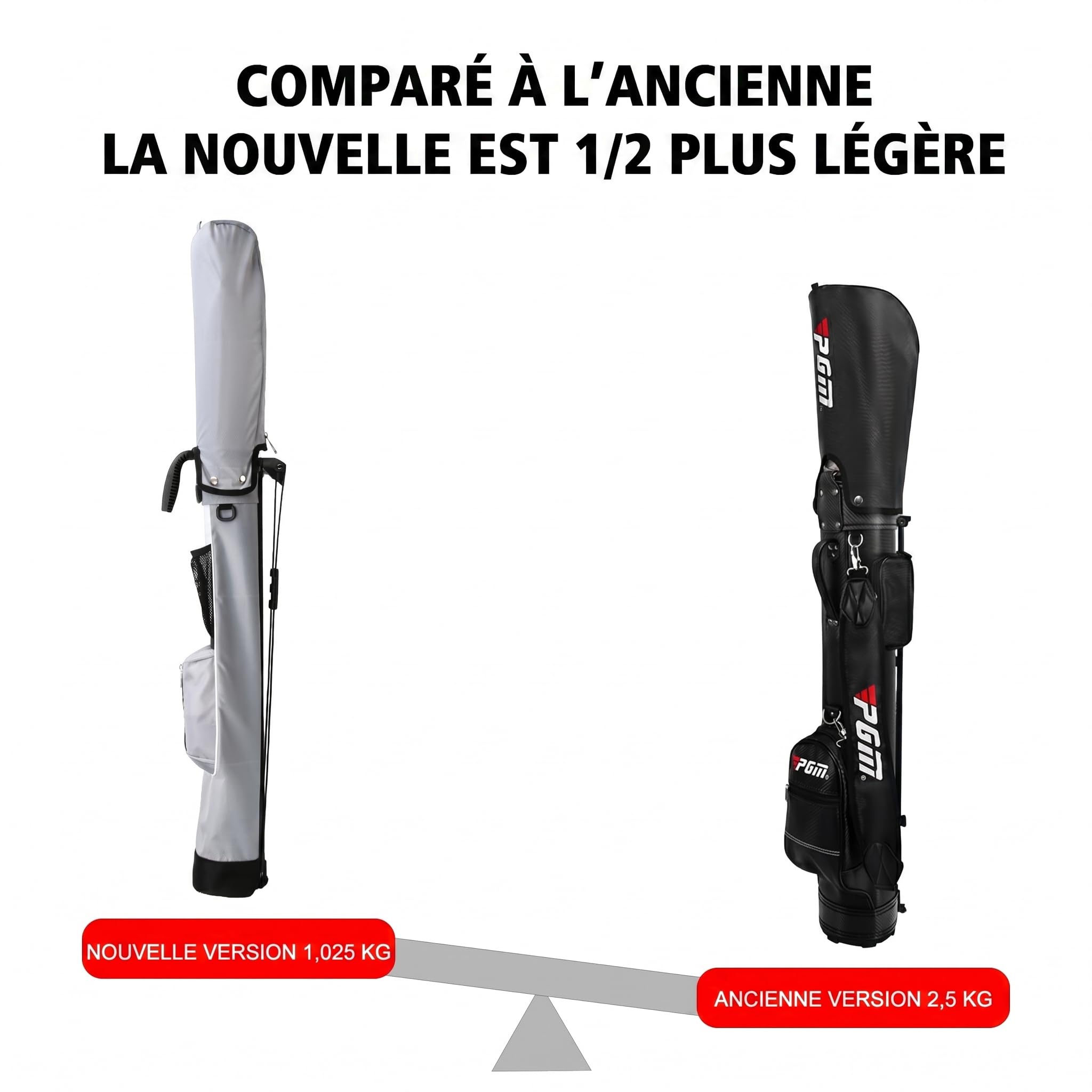 PGM Sacs de golf - Sac de golf léger PGM avec sangle et support - Facile à transporter et durable - Sac de golf pour le terrain de conduite, par 3 et les parcours exécutifs - Sac pour pistolet de golf