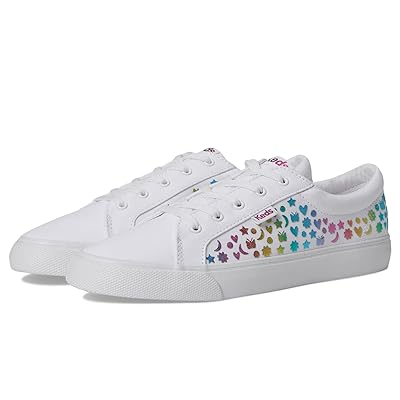 Keds Kids Jumpkick Studded Foil (Little Kid/Big Kid) Girls Shoes White/Rainbow