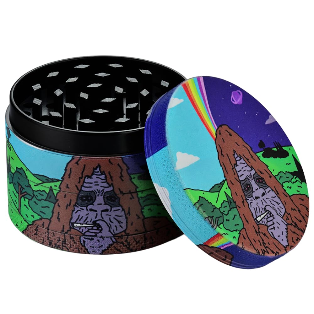 Sytranrein Grinder Set,50mm Herb Grinder with Rolling Tray,Metal Grinder Gift Set (Gorilla Grinder)