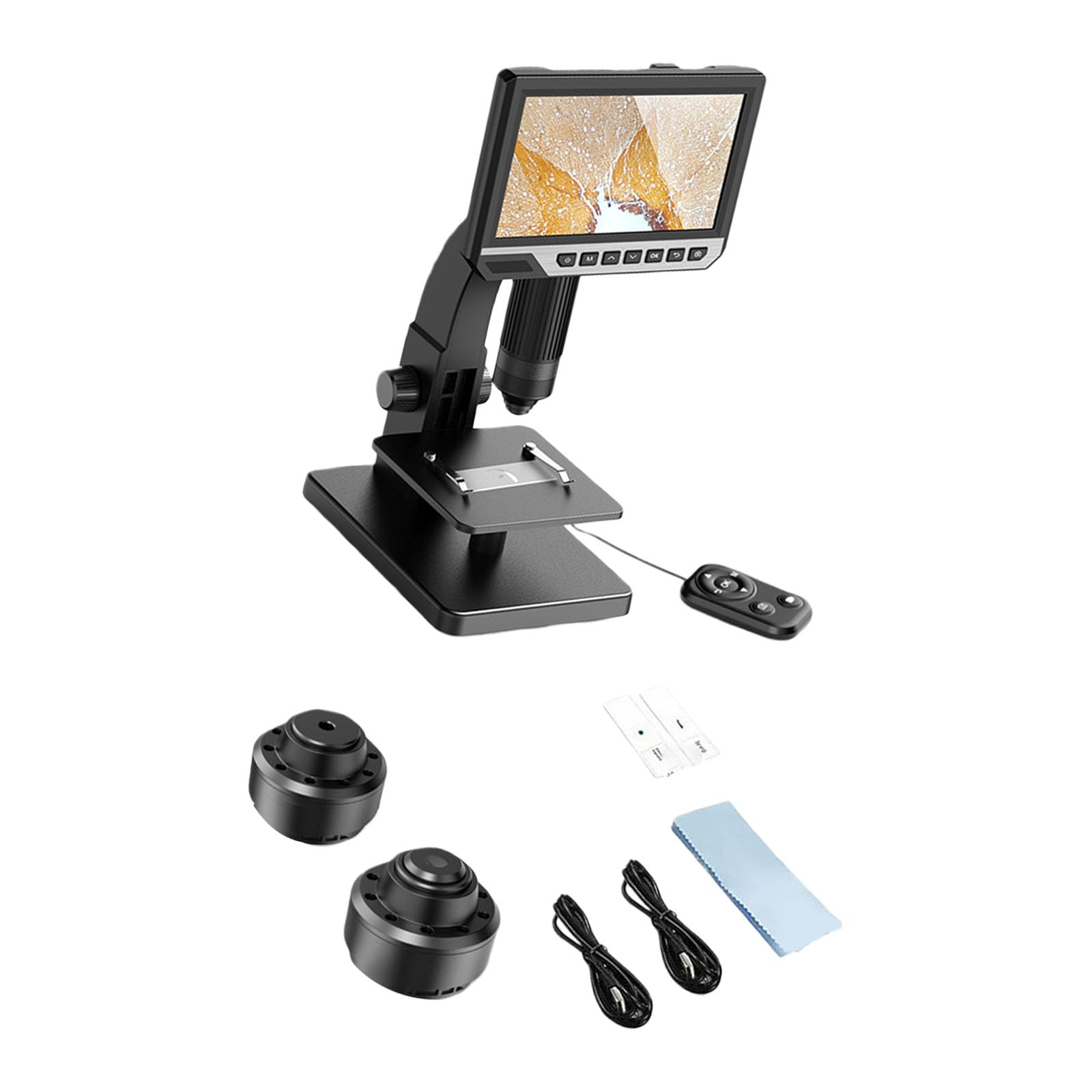 Microscopio digitale LCD da 7 pollici ad alto ingrandimento Display ad alta risoluzione con luce LED regolabile per riparazione PCB e osservazione di piccoli oggetti Luminosità regolabile Microscopio